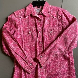 Panhandle girls button down long sleeve